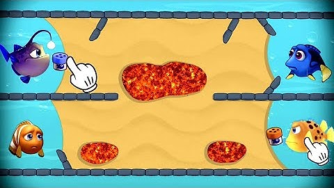 Fishdom Mini Games Ads Part 5 - All Levels - Be Careful Lava And Save The Fish