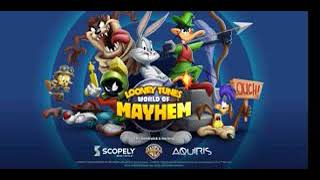 looney tunes world of mayhem Title screen background with sml kid friendly theme