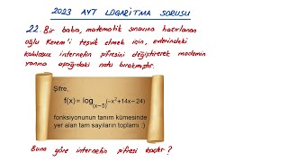 2023 AYT Logaritma Soruları
