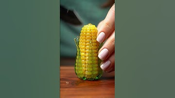 Cutting Glass Corn 🌽 ASMR #ai #asmr  #glassfruitcutting #satisfyingvideo #youtubeshorts