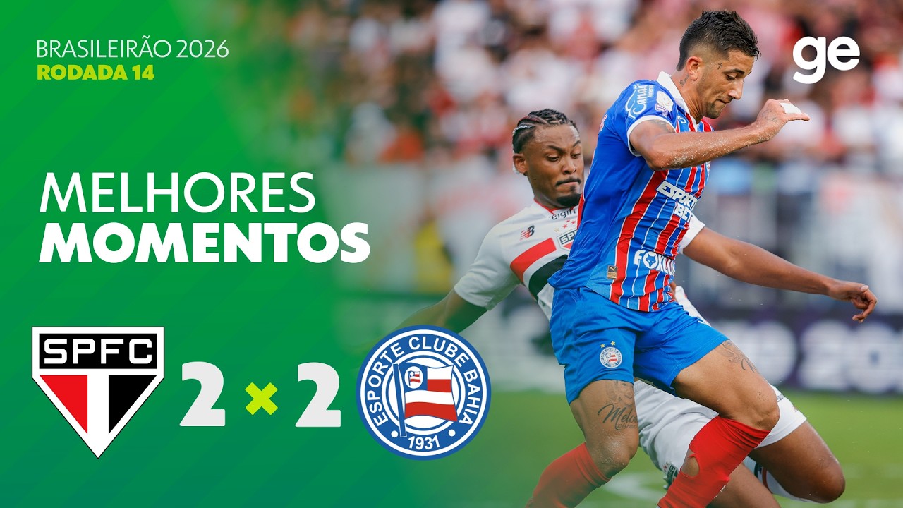 SÃO PAULO 2 X 2 BAHIA | MELHORES MOMENTOS | 14ª RODADA | BRASILEIRÃO 2025 | ge.globo