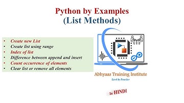 13. Working with List in Python - Hindi | Python Tutorial for Beginners in Hindi