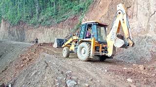 landslide cleaning rode jcb 3dx jcb