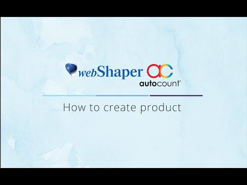 Create a new product - webShaper AutoCount Sync