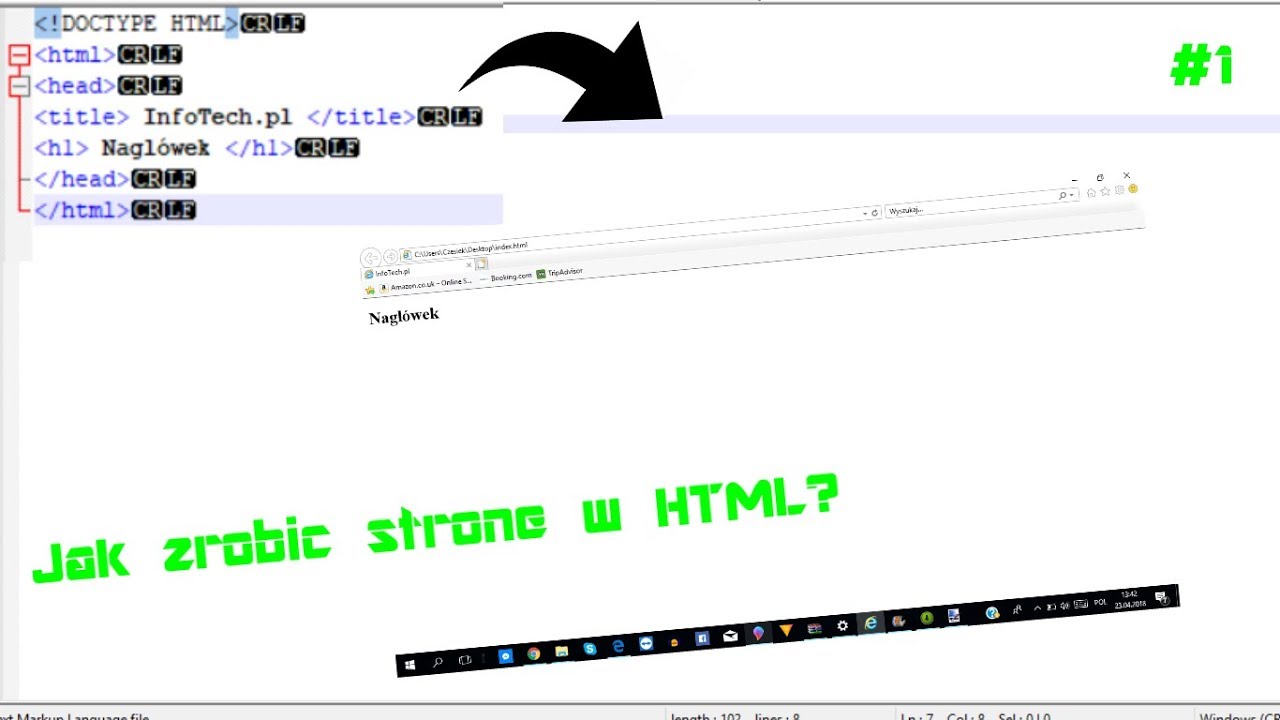 Jak Zrobić Własną Stronę Internetową Html W Notatniku Poradnik HTML - Jak zrobić stronę internetową w Notatniku jako HTML