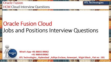 Fusion HCM | Interview Questions | Fusion Difference between Job and Position | RDS | BU | Placement