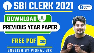 SBI Clerk 2021 | English by Vishal Parihar | Download Previous Year Papers | 2019 & 2020