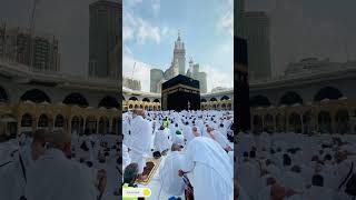 The Kaaba is a black, cube-shaped structure adorned with golden embellishments. ❤️❤️