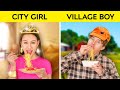 ROYAL RICH CITY GIRL VS POOR VILLAGE BOY || Rich VS Broke! Cheap VS Expensive By 123 GO! TRENDS