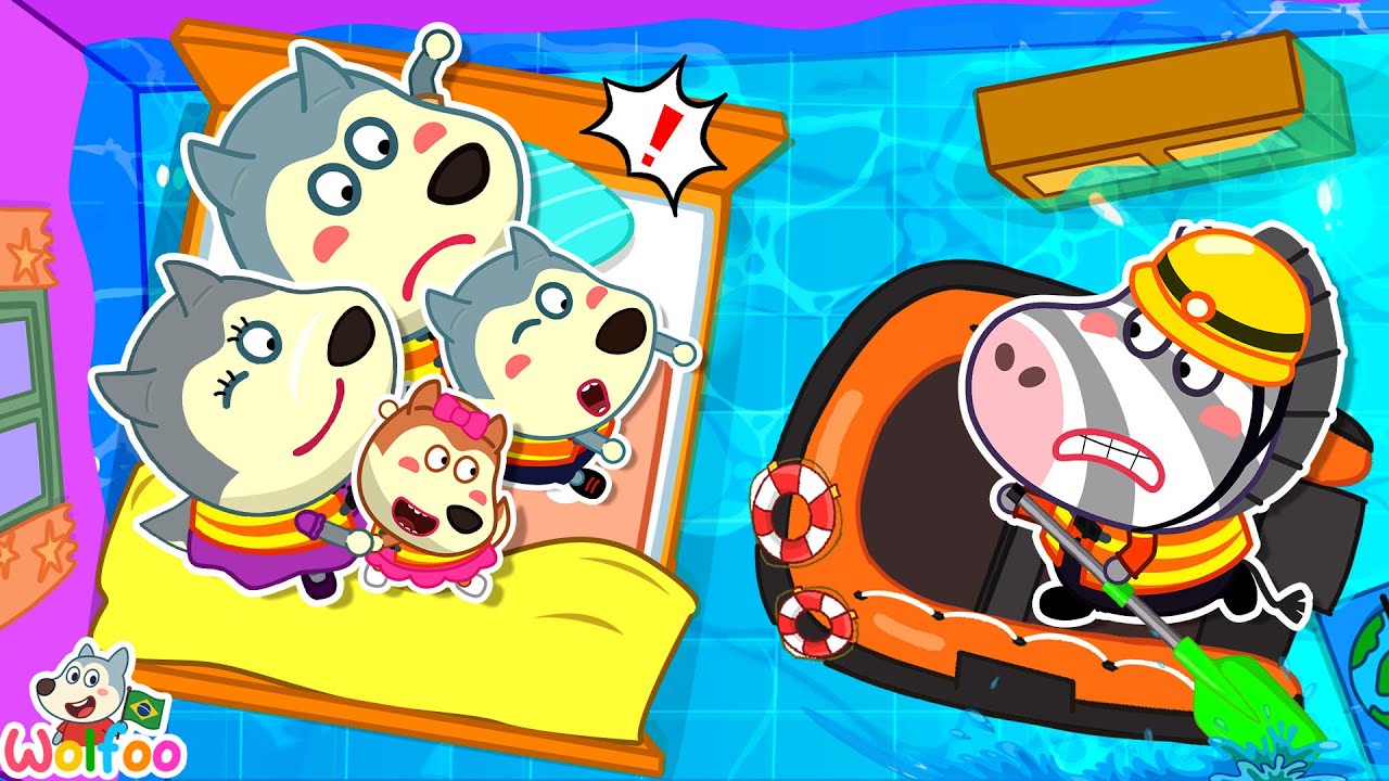 ❓ O Que Fazer Quando a Enchente Aparece? | Segurança Infantil 👀 Wolfoo Desafio Divertido