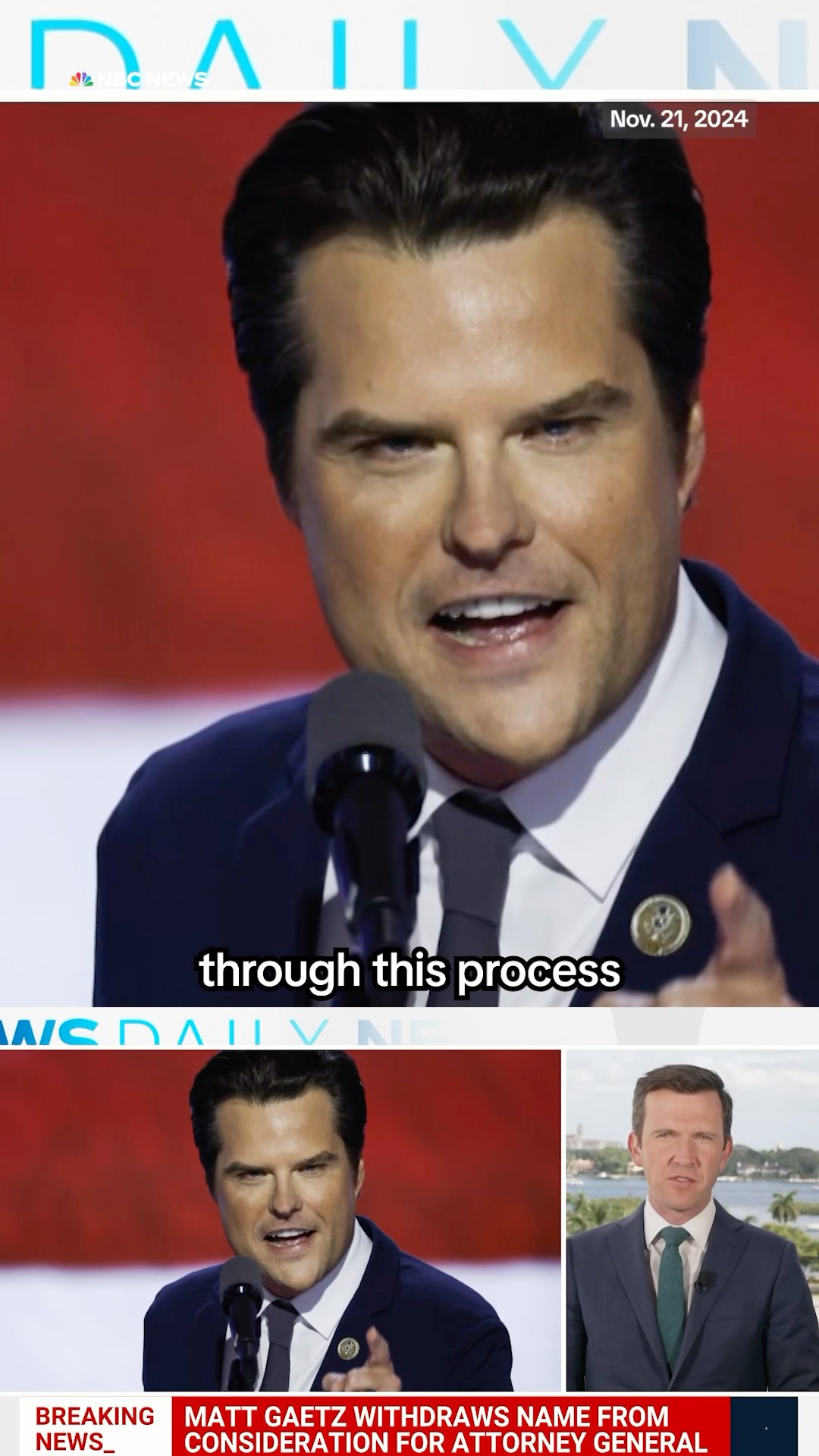 Trump responds to Matt Gaetz ending his bid for AG