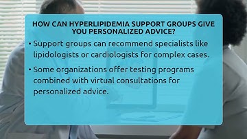How Can Hyperlipidemia Support Groups Give You Personalized Advice? - Cholesterol Support Network