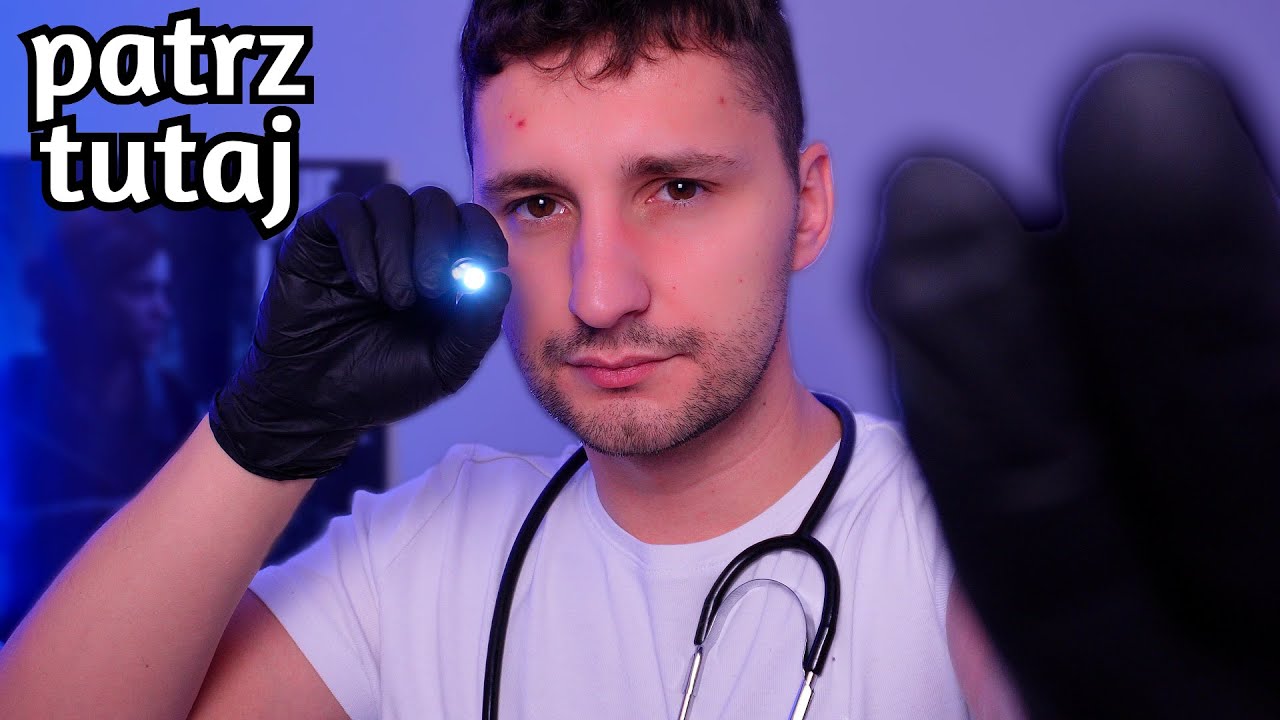 ASMR 🇵🇱 - Lekarz z Ameryki Przeprowadza Badanie Lekarskie | nerw czaszkowy, wzrok, wykonuj polecenia
