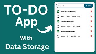 📝 TODO App With Data Storage