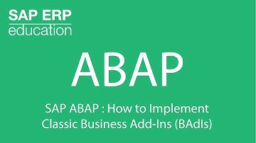 SAP ABAP : How to Implement  Classic Business Add-Ins (BAdIs)
