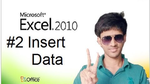 #2 How to Insert Data in MS  Excel (Hindi/Urdu) Shubham Jangid