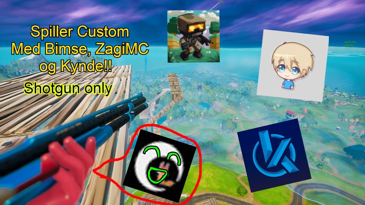 Skybase hotgun only custom ZagiMC, Bimse og Kynde!! ( Dansk Fortnite )
