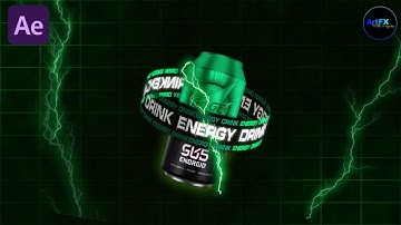 Rotating cylinder text 🔥 || Energy drink commercial || after effects tutorial || Artfx with Priyanka