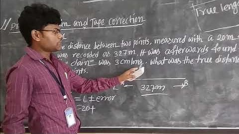 CHAIN & TAPE CORRECTION PROBLEM  1  BY RAJKUMAR MAHATO