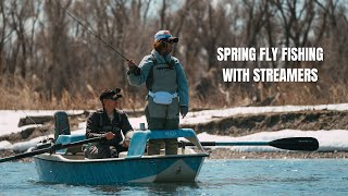 SPRINGTIME STREAMER FISHING  Trout after Trout floating in the Drift Boat