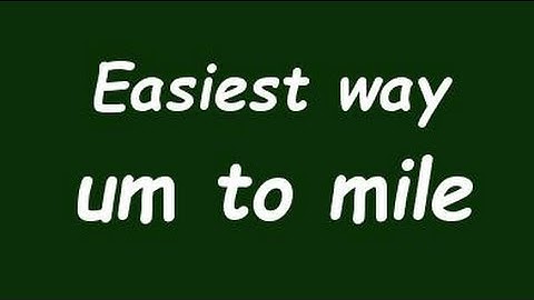 Convert micrometer to mile - Formula, Example, Solution