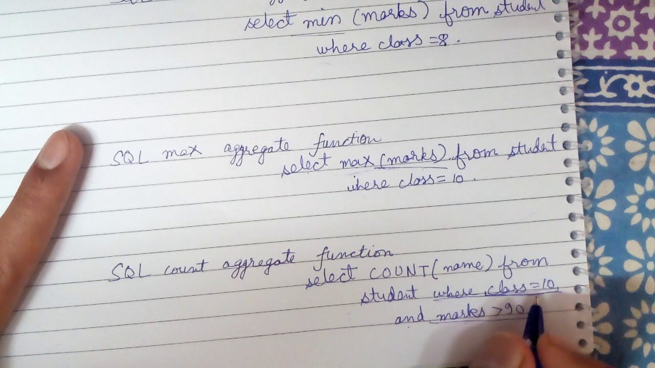sql count aggregate function - YouTube