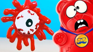 Um Olho Grudento Da China Para O Ursinho De Gelatina Valera