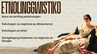 Pangkat Etnolinguwistiko. Part 1