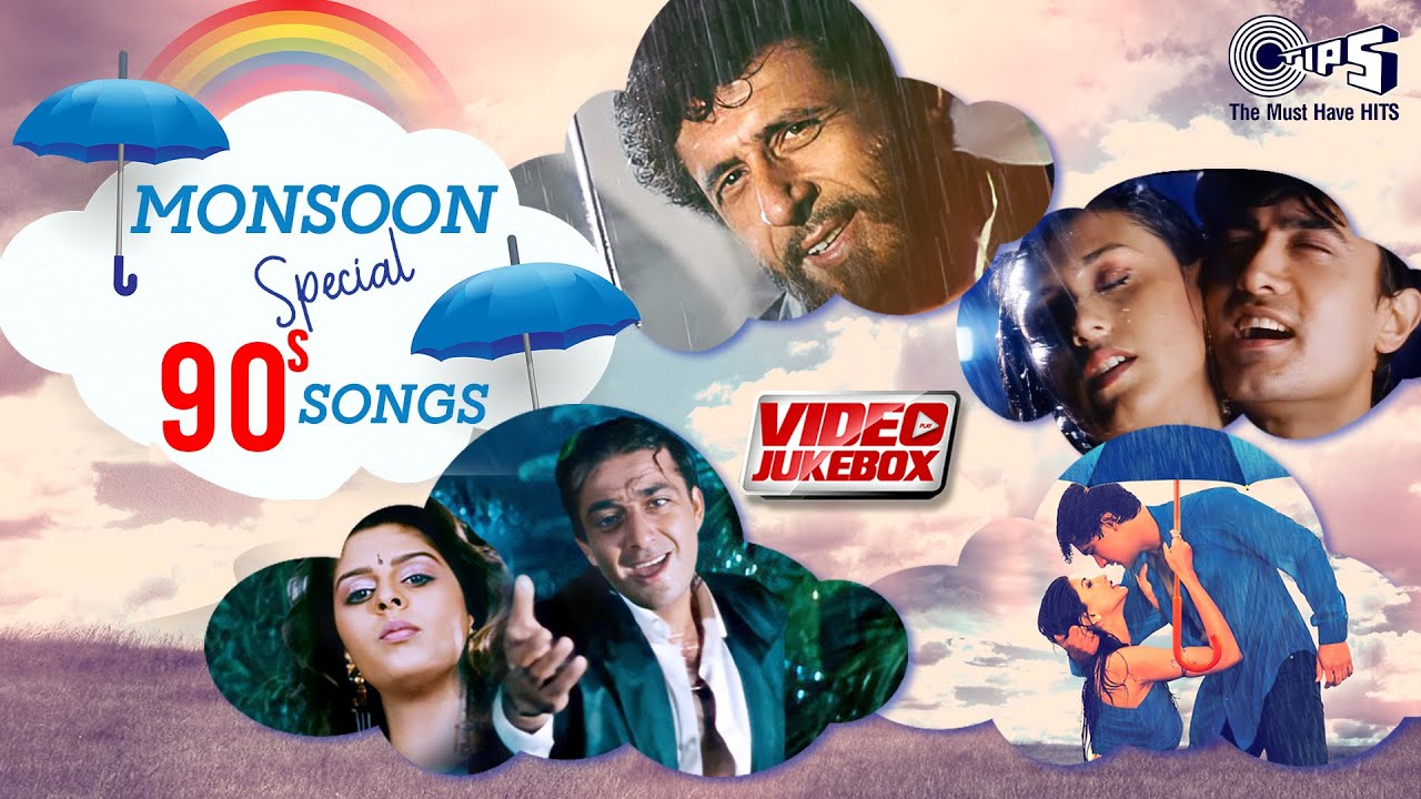 90s Monsoon Love Hits  Bollywood Monsoon Special Video Jukebox  Baarish 90s Songs  Barsaat Song