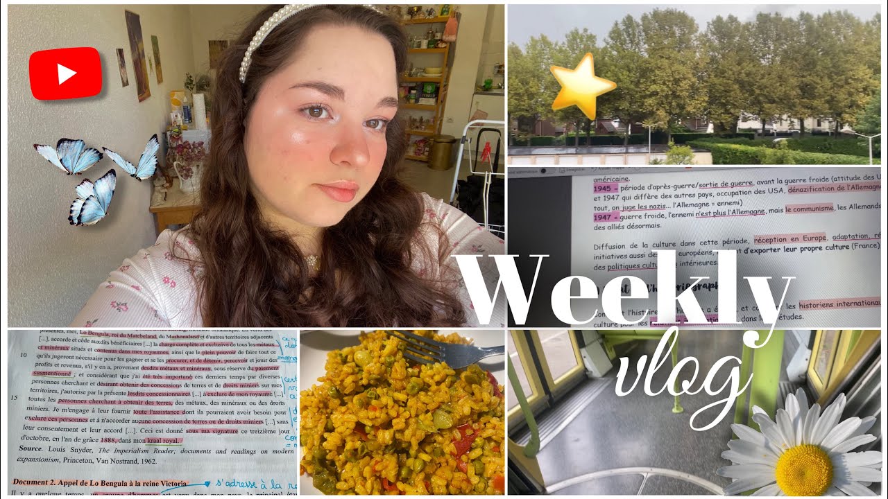 WEEKLY VLOG | Ma première semaine en L3 à la fac 🎓📚 (study, food, outfits…)