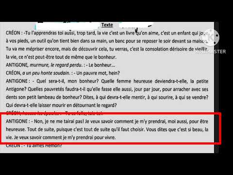 1bac Antigone correction de l' examen régional تصحيح نموذج الإمتحان الجهوي الأولى باكالوريا