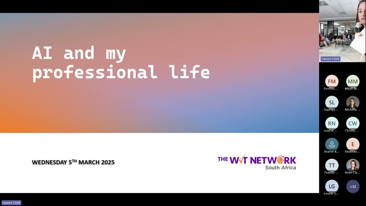 The WIT Network SA - AI and my professional life (05.03.2025)