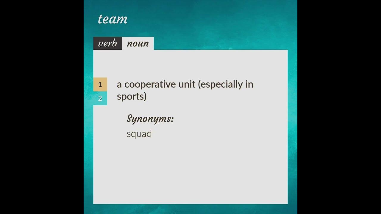 Team  meaning of Team 