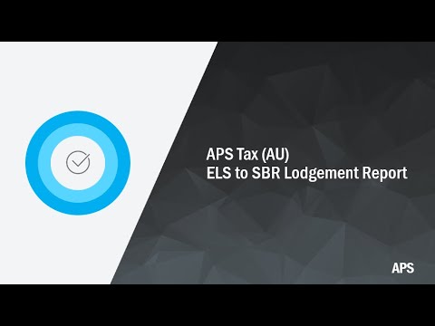 APS TAX ELS to SBR Lodgement Report