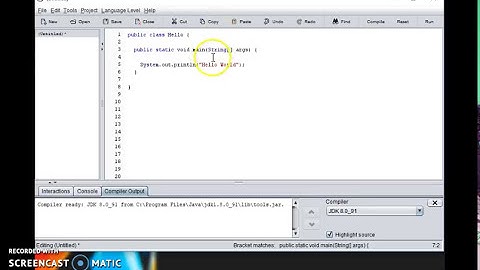 Dr Java IDE video