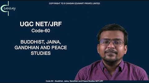 Intro ugc net 2025 code 60 buddhist, jaina, gandhian and peace studies