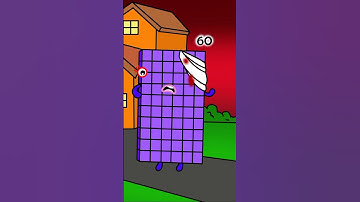 Numberblocks 1 and NB 2 run away seeing NB 60 injured - Numberblocks Fanmade Coloring Story#shorts