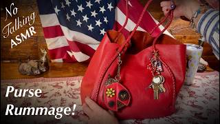 Purse Rummage Patriotic! Switching to New Red Bag! (No Talking Version)