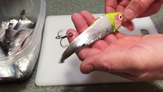 Rigging Cut-Bait (Herring) for Chinook Salmon on Lake Ontario (by A-TOM-MIK)