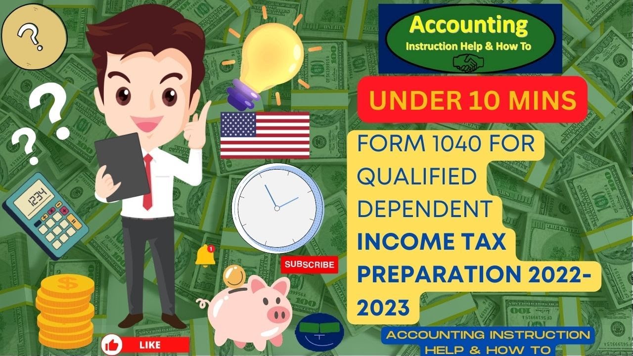 Form 1040 for Qualified Dependent Income Tax 2022-2023