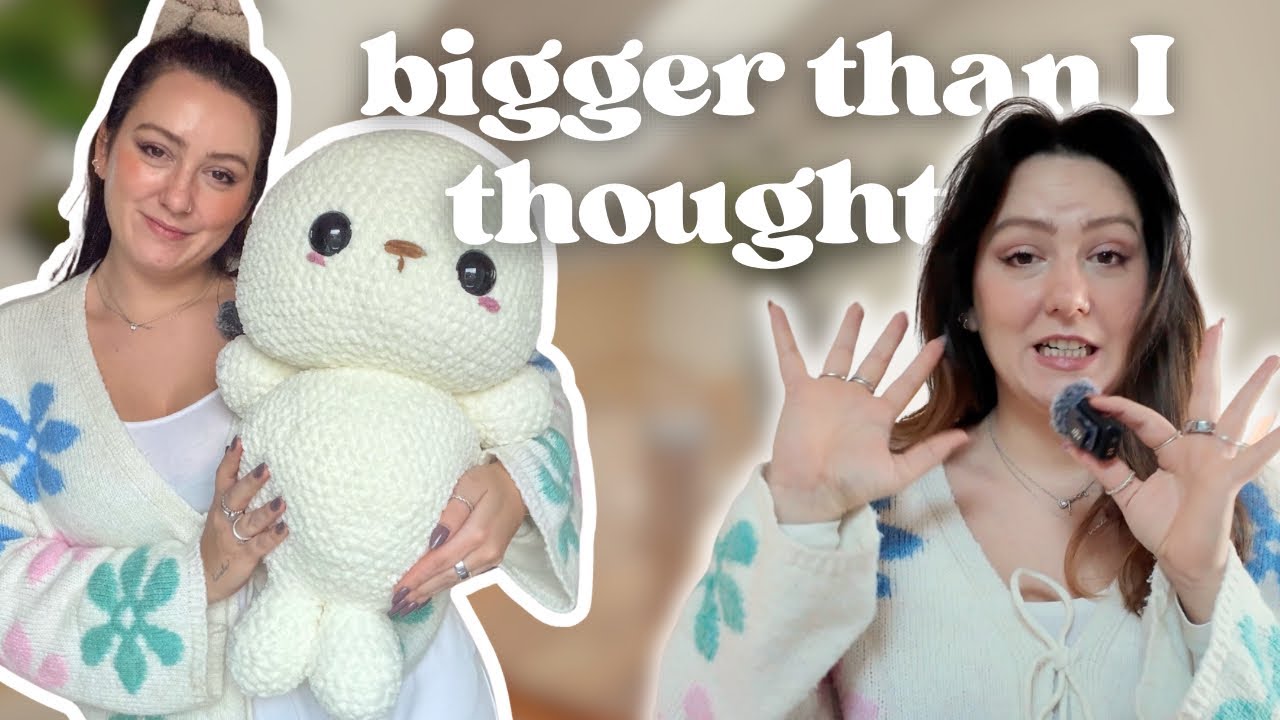 I crocheted a GIANT Fluffy Seal 🦭 Crochet & Chat
