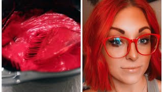 BRIGHT RED HAIR AT HOME/  RED HAIR NO BLEACH