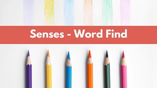 SENSES SCIENCE SENSE ACTIVITY WORD SEARCH VOCABULARY PUZZLE GAME WORKSHEET