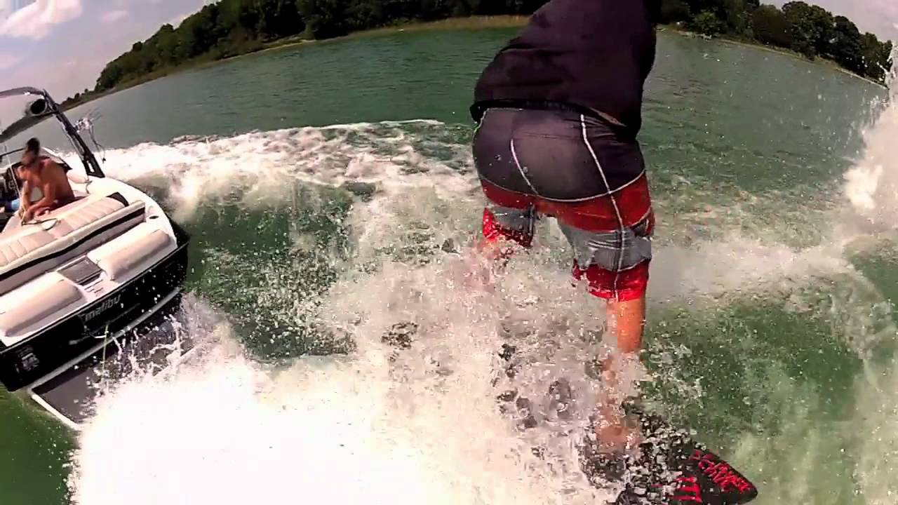 GoPro 2 Wakeboard Filming (on a stick!) Lake Ashippun Jamz 2012 YouTube