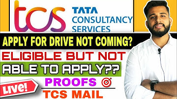 🔴Apply For Drive Option in TCS NextStep - Problem Solved✅ | TCS OFF CAMPUS PLACEMENT