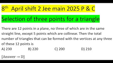 There are 12 points in a plane, no three of which are in the same straight line, except 5 points
