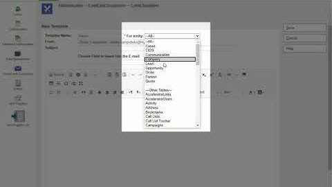 Sage CRM email templates