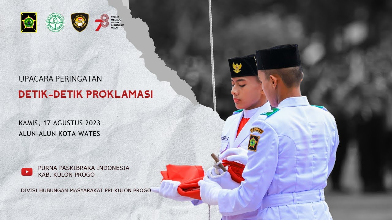 PASKIBRAKA KAB. KULON PROGO 2023. PENGIBARAN - PASUKAN SUROLOYO. HUT RI 78