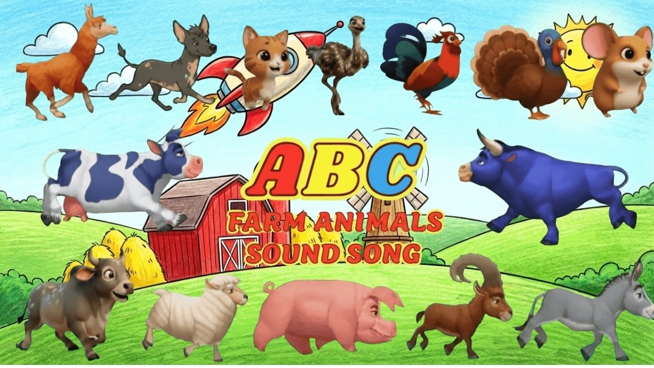 ABC Farm Animal Sounds P50804 | Nursery Rhyme for Kids | Kidstv - YouTube
