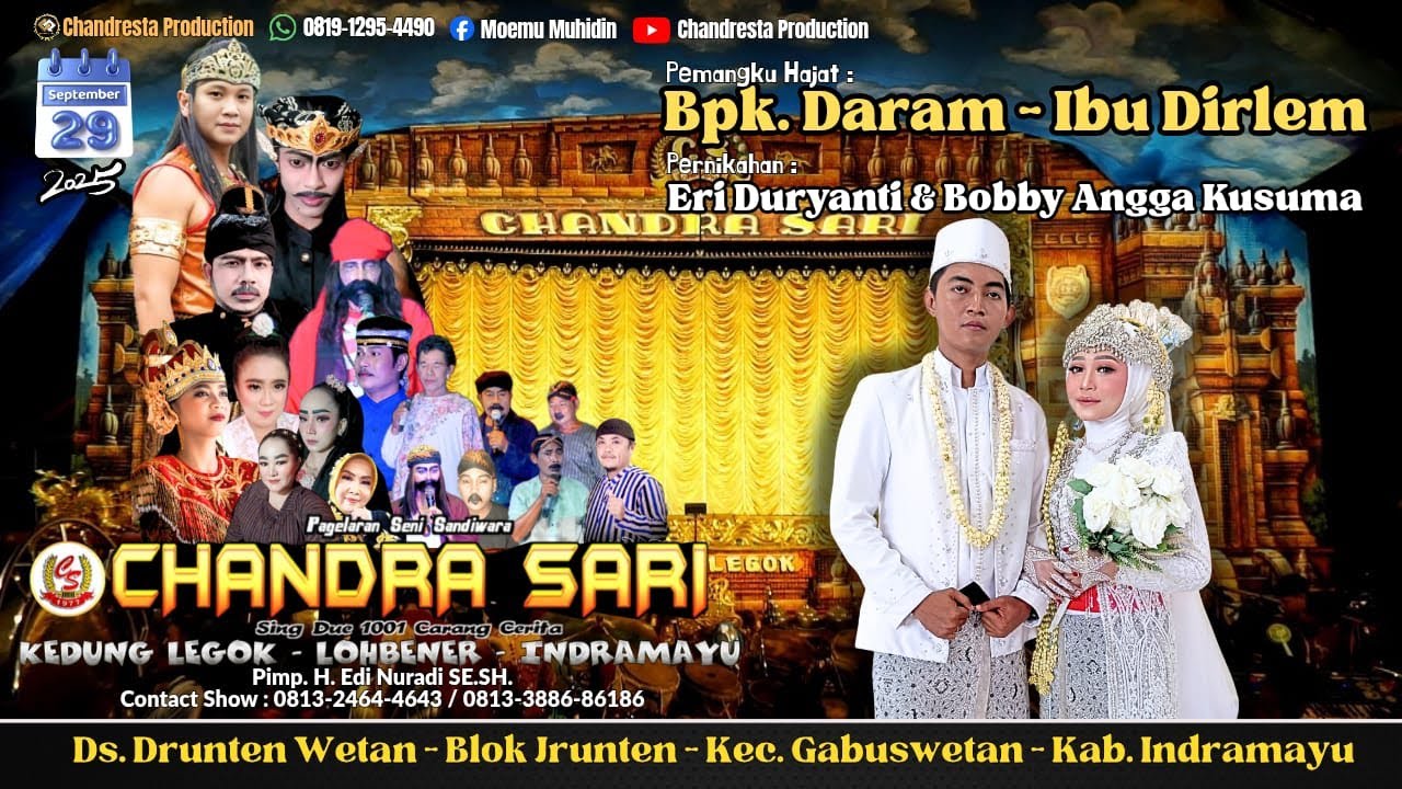 🔴Live Siang Chandra Sari | Hajatnya Bpk. Daram / Ibu Dirlem | Senin 29-09-2025 | Drunten Wetan